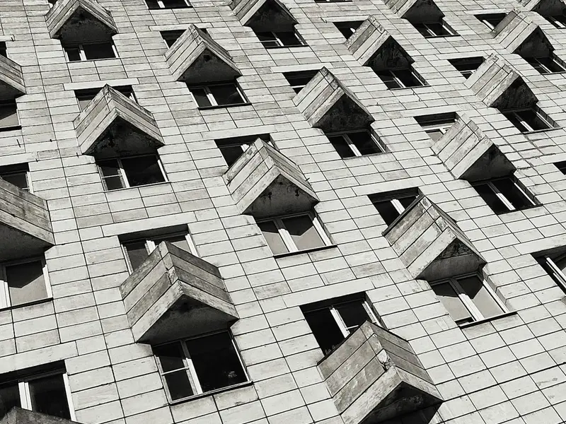 Modern minimal pavilion with vertical wooden slats